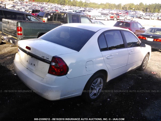 1G1ZS57N67F216547 - 2007 CHEVROLET MALIBU LS WHITE photo 4
