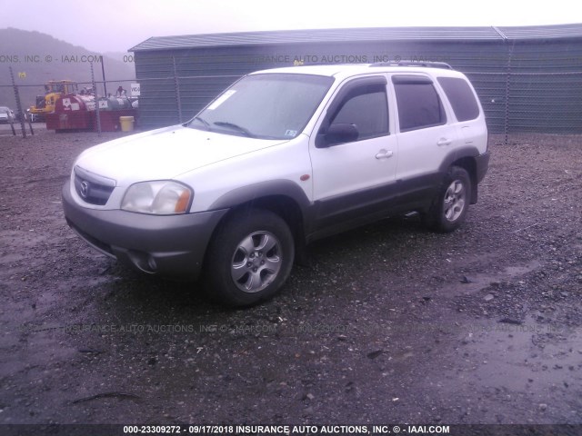 4F2CZ06123KM08480 - 2003 MAZDA TRIBUTE ES WHITE photo 2