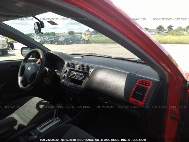 1HGEM22155L069690 - 2005 HONDA CIVIC DX VP RED photo 5