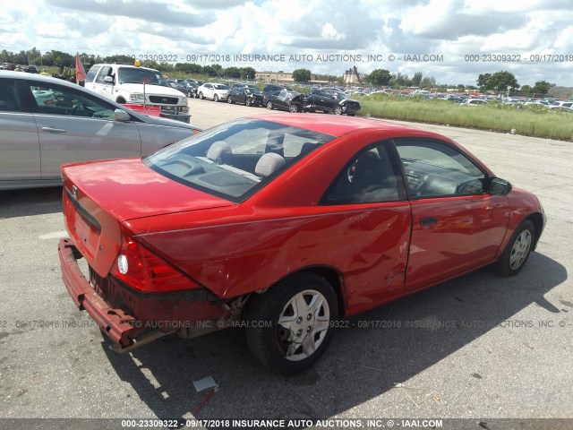 1HGEM22155L069690 - 2005 HONDA CIVIC DX VP RED photo 6