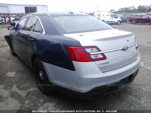 1FAHP2M82DG124218 - 2013 FORD TAURUS POLICE INTERCEPTOR BLUE photo 3