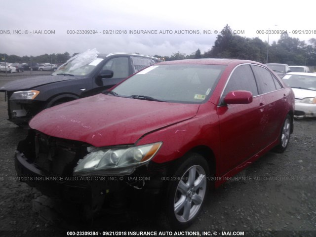 4T1BE46K48U227119 - 2008 TOYOTA CAMRY CE/LE/XLE/SE RED photo 2