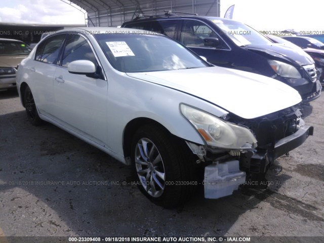 JNKBV61E58M215142 - 2008 INFINITI G35 WHITE photo 1