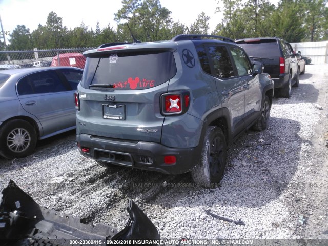 ZACCJBCB6HPE83325 - 2017 JEEP RENEGADE TRAILHAWK GREEN photo 4