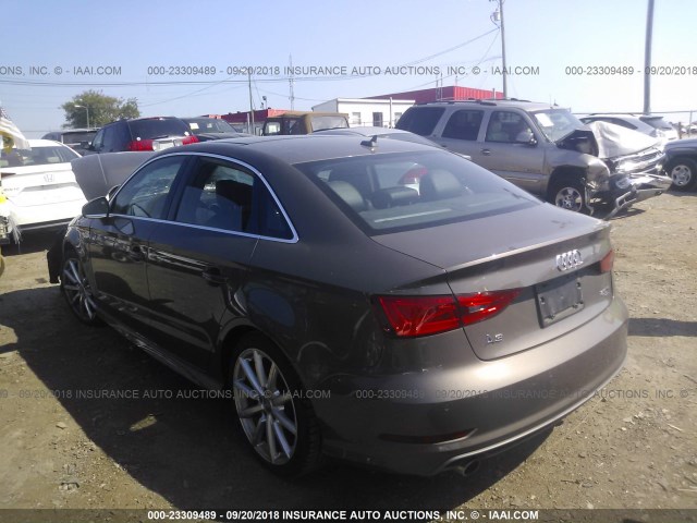 WAUKFGFF9F1047958 - 2015 AUDI A3 PRESTIGE S-LINE GRAY photo 3