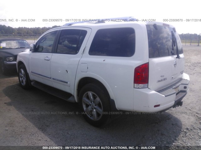 5N1BA0NF3CN602333 - 2012 NISSAN ARMADA SV/SL/PLATINUM WHITE photo 3