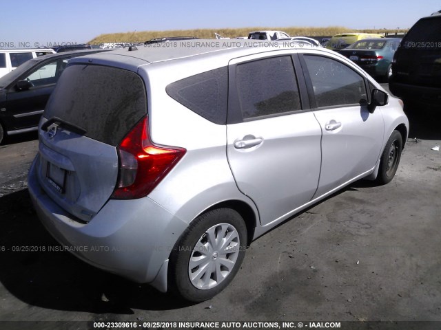 3N1CE2CP8FL443448 - 2015 NISSAN VERSA NOTE S/S PLUS/SV/SL/SR SILVER photo 4