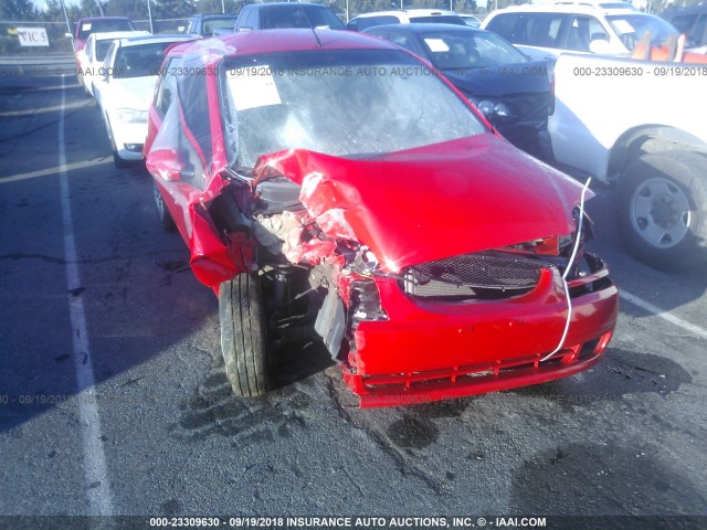 KL1TD62675B286552 - 2005 CHEVROLET AVEO LS RED photo 6