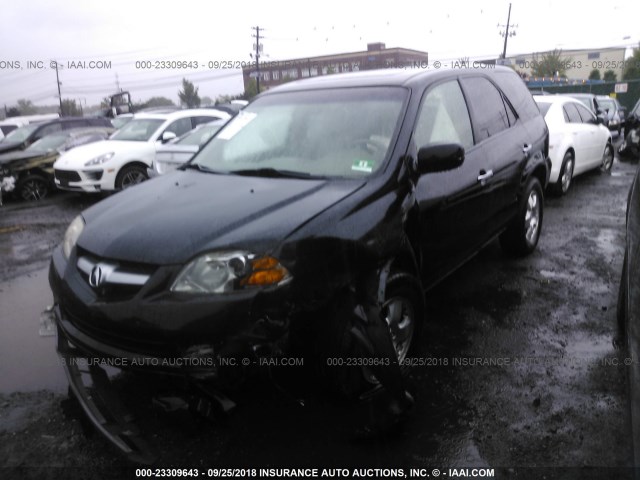 2HNYD18286H547227 - 2006 ACURA MDX BLACK photo 2