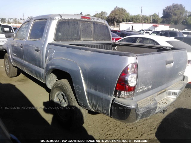 5TFJU4GNXEX064157 - 2014 TOYOTA TACOMA DOUBLE CAB PRERUNNER GRAY photo 3