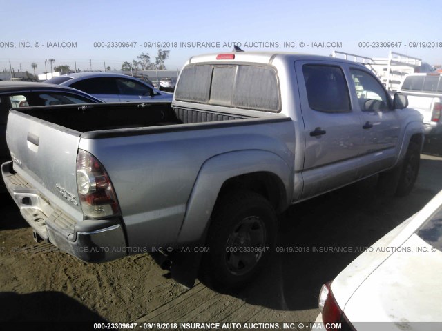 5TFJU4GNXEX064157 - 2014 TOYOTA TACOMA DOUBLE CAB PRERUNNER GRAY photo 4