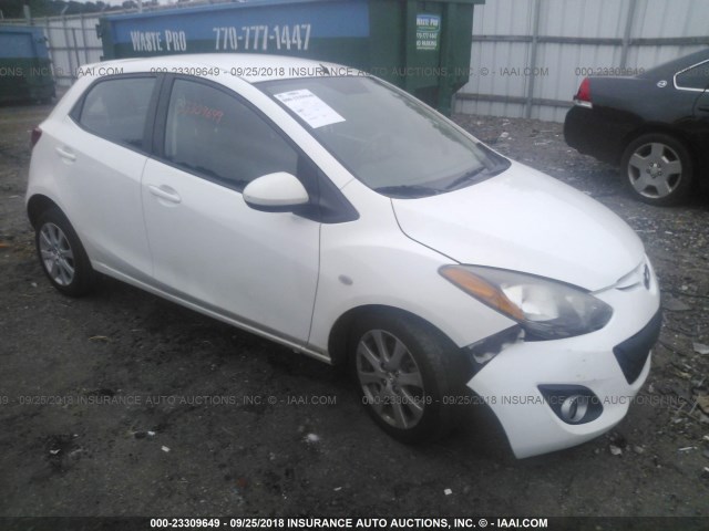 JM1DE1LY4C0137487 - 2012 MAZDA MAZDA2 WHITE photo 1