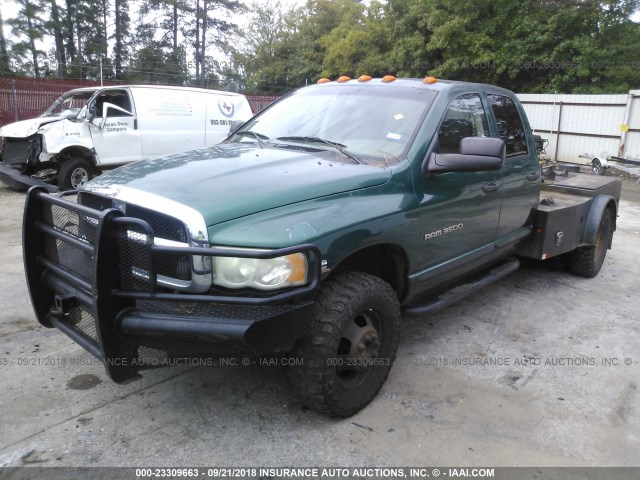 3D7MU48C23G843893 - 2003 DODGE RAM 3500 ST/SLT GREEN photo 2