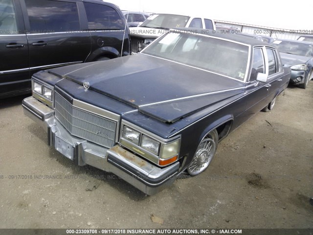 1G6AW6987E9137442 - 1984 CADILLAC FLEETWOOD BROUGHAM BLUE photo 2