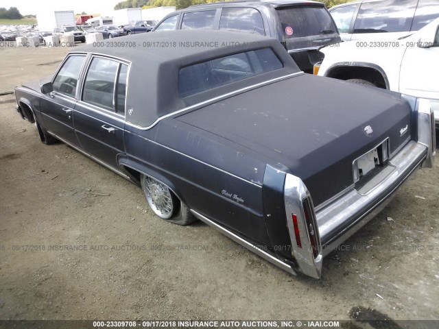 1G6AW6987E9137442 - 1984 CADILLAC FLEETWOOD BROUGHAM BLUE photo 3