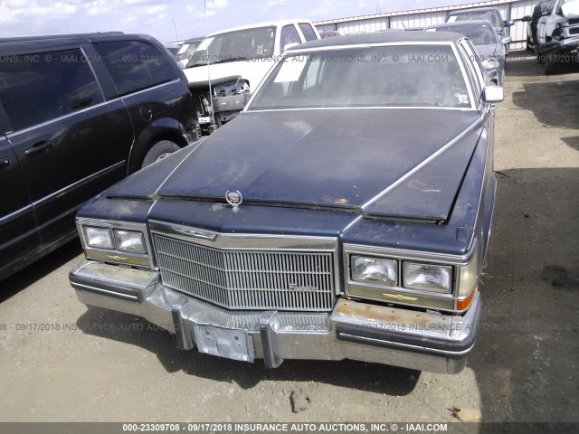 1G6AW6987E9137442 - 1984 CADILLAC FLEETWOOD BROUGHAM BLUE photo 6