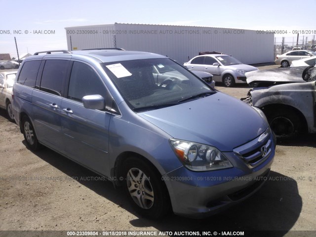 5FNRL386X6B015494 - 2006 HONDA ODYSSEY EXL BLUE photo 1