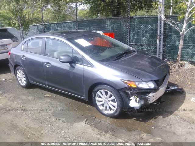 2HGFB2F94CH307047 - 2012 HONDA CIVIC EXL 灰色 照片 1