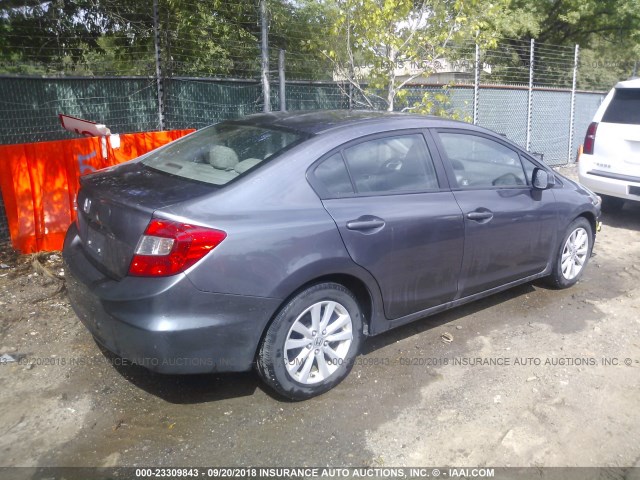 2HGFB2F94CH307047 - 2012 HONDA CIVIC EXL 灰色 照片 4