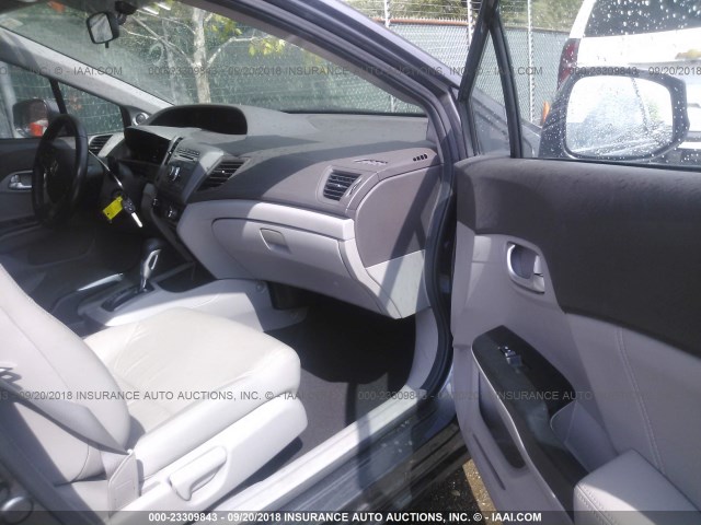 2HGFB2F94CH307047 - 2012 HONDA CIVIC EXL 灰色 照片 5