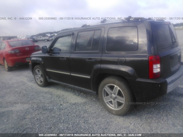 1J8FT48W48D521284 - 2008 JEEP PATRIOT LIMITED BLACK photo 3