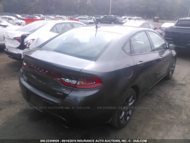 1C3CDFGB0GD791567 - 2016 DODGE DART GT SPORT GRAY photo 4