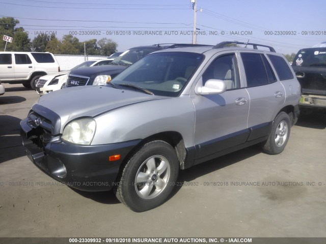 KM8SC13D85U889615 - 2005 HYUNDAI SANTA FE GLS/LX SILVER photo 2