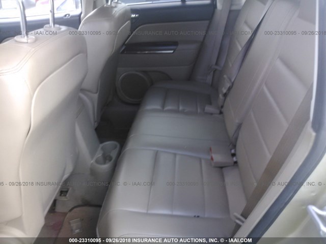 1J4NT5FB3AD502931 - 2010 JEEP COMPASS LIMITED TAN photo 8