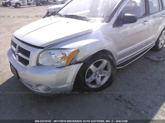 1B3HE78K57D131299 - 2007 DODGE CALIBER R/T SILVER photo 6