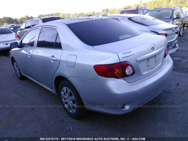 JTDBL40EX99076532 - 2009 TOYOTA COROLLA LE/XLE SILVER photo 3