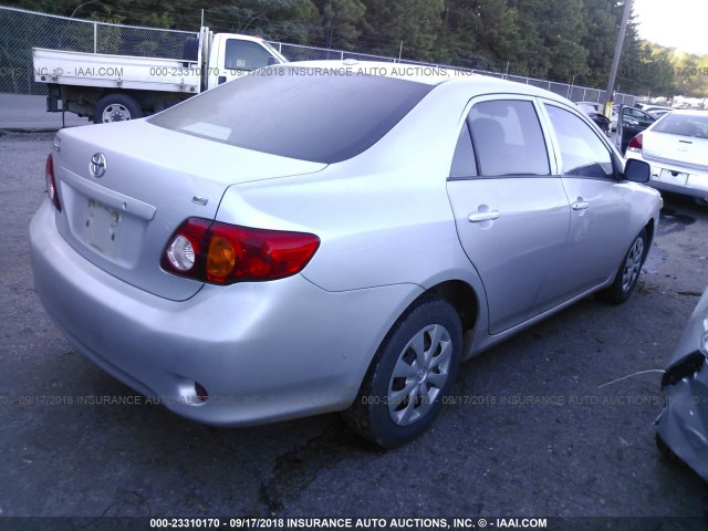JTDBL40EX99076532 - 2009 TOYOTA COROLLA LE/XLE SILVER photo 4