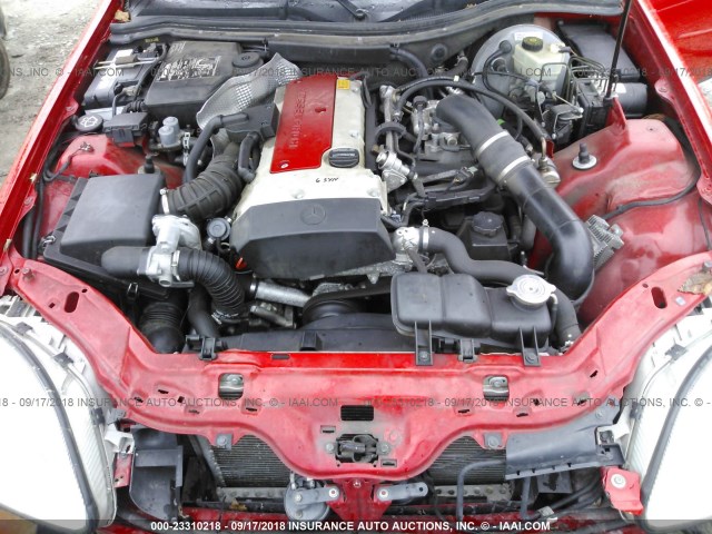 WDBKK47F5XF101237 - 1999 MERCEDES-BENZ SLK 230 KOMPRESSOR RED photo 10