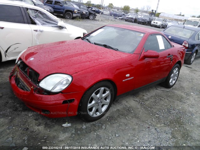 WDBKK47F5XF101237 - 1999 MERCEDES-BENZ SLK 230 KOMPRESSOR RED photo 2