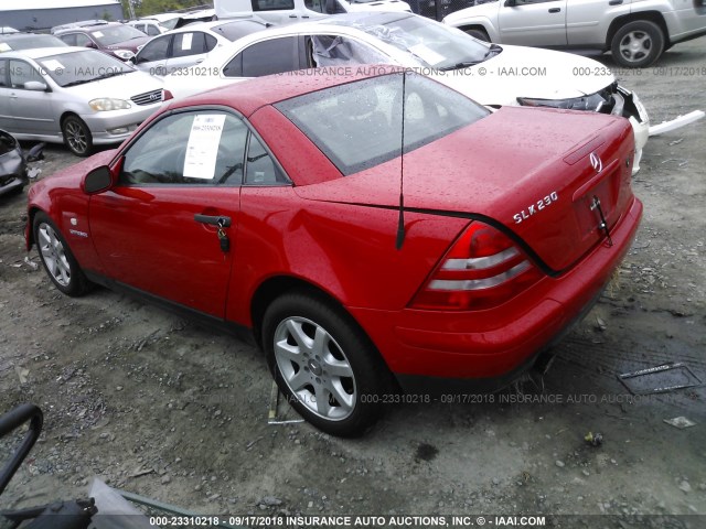 WDBKK47F5XF101237 - 1999 MERCEDES-BENZ SLK 230 KOMPRESSOR RED photo 3