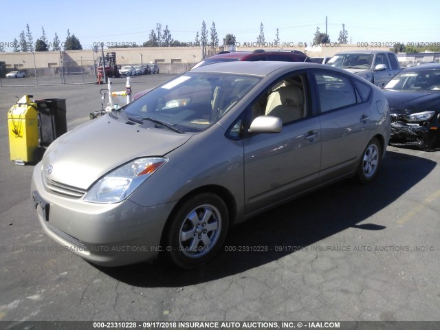 JTDKB20U853001873 - 2005 TOYOTA PRIUS GOLD photo 2