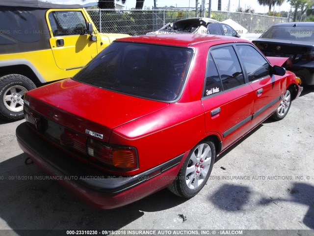 JM1BG2241R0715673 - 1994 MAZDA PROTEGE DX RED photo 4