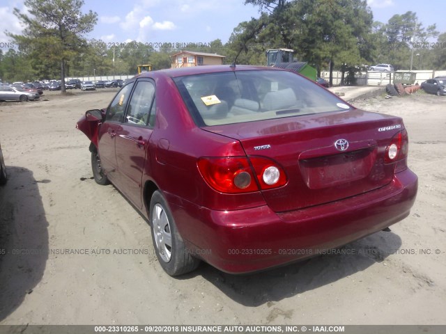 JTDBR32E760069544 - 2006 TOYOTA COROLLA CE/LE RED photo 3