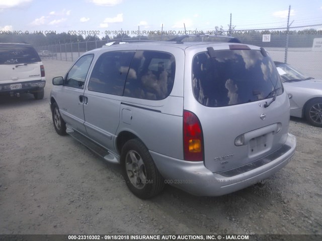 4N2XN11T7YD808023 - 2000 NISSAN QUEST SE/GLE/GXE SILVER photo 3