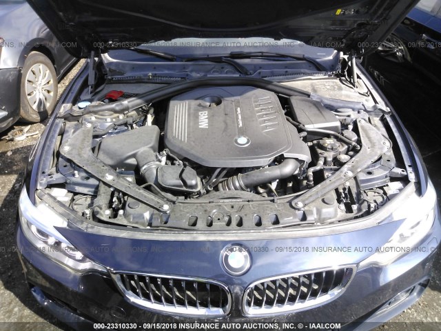 WBA4U1C5XH5A15848 - 2017 BMW 440XI BLUE photo 10