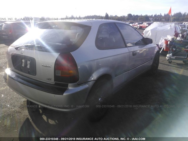 2HGEJ6346TH119953 - 1996 HONDA CIVIC DX SILVER photo 4