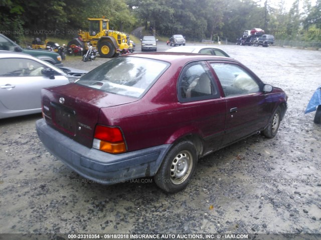 JT2AC52L9T0198428 - 1996 TOYOTA TERCEL STD/DX მუქწითელი ფოტო 4