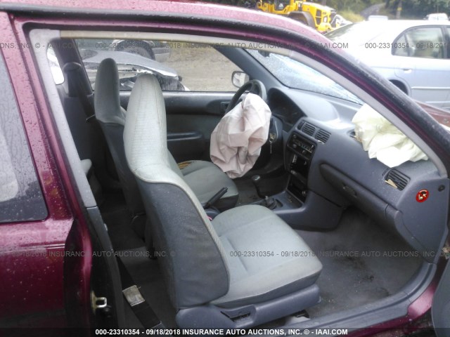 JT2AC52L9T0198428 - 1996 TOYOTA TERCEL STD/DX MAROON photo 5