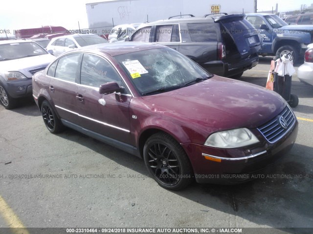 WVWRH63B43P452819 - 2003 VOLKSWAGEN PASSAT GLX MAROON photo 1