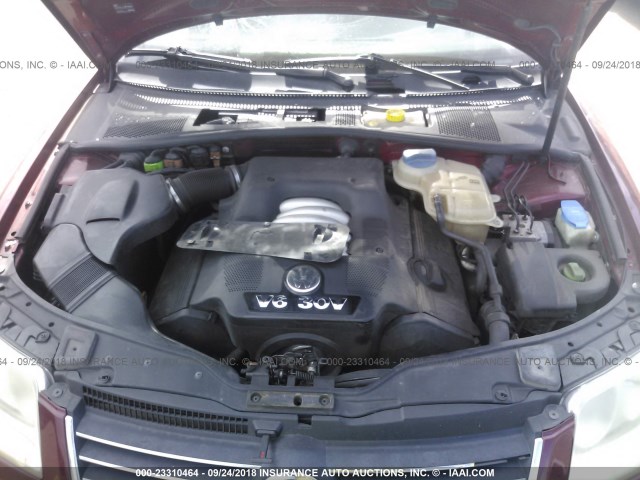 WVWRH63B43P452819 - 2003 VOLKSWAGEN PASSAT GLX MAROON photo 10