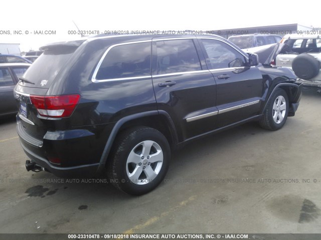 1C4RJFAG2CC233187 - 2012 JEEP GRAND CHEROKEE LAREDO 黑色 照片 4