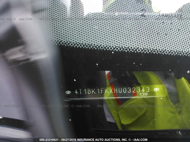 4T1BK1FKXHU032343 - 2017 TOYOTA CAMRY XSE/XLE Boz foto 9