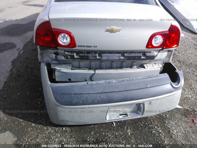 1G1ZC5EU3CF125138 - 2012 CHEVROLET MALIBU 1LT BEIGE photo 6