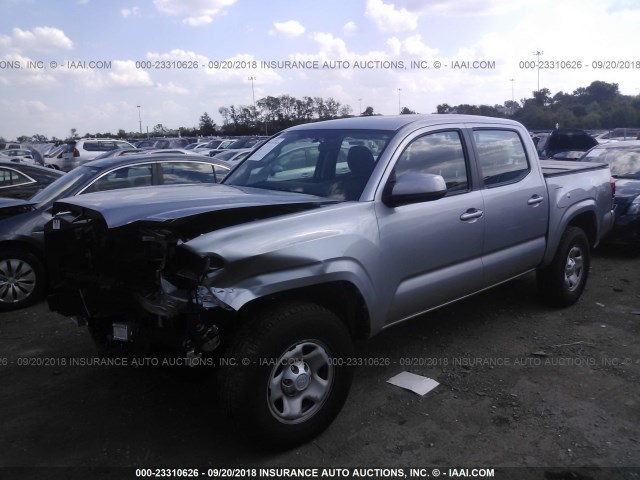 5TFCZ5AN9HX079097 - 2017 TOYOTA TACOMA DBL CAB/SR/TRDSPT/OR/PRO SILVER photo 2