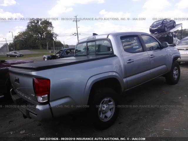 5TFCZ5AN9HX079097 - 2017 TOYOTA TACOMA DBL CAB/SR/TRDSPT/OR/PRO ვერცხლისფერი ფოტო 4
