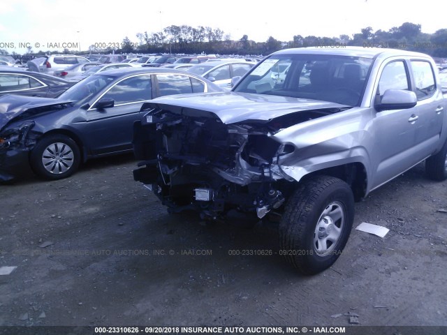 5TFCZ5AN9HX079097 - 2017 TOYOTA TACOMA DBL CAB/SR/TRDSPT/OR/PRO ვერცხლისფერი ფოტო 6
